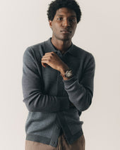 The Nichols Polo In Birdseye Merino