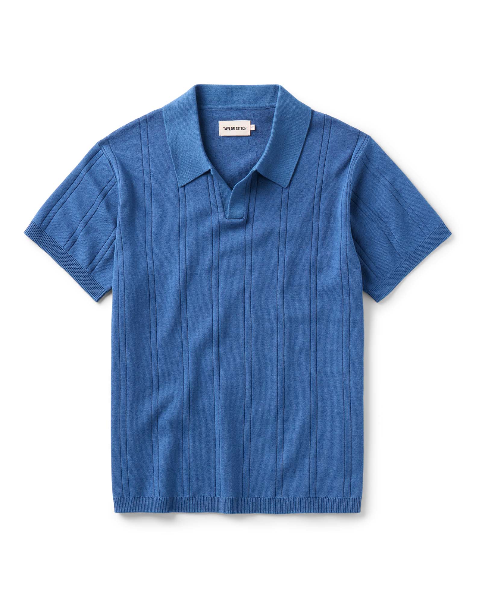 The Valencia Sweater Polo In Heather Clear Rib