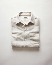 The Short Sleeve California In Heather Ash Pointelle Stripe