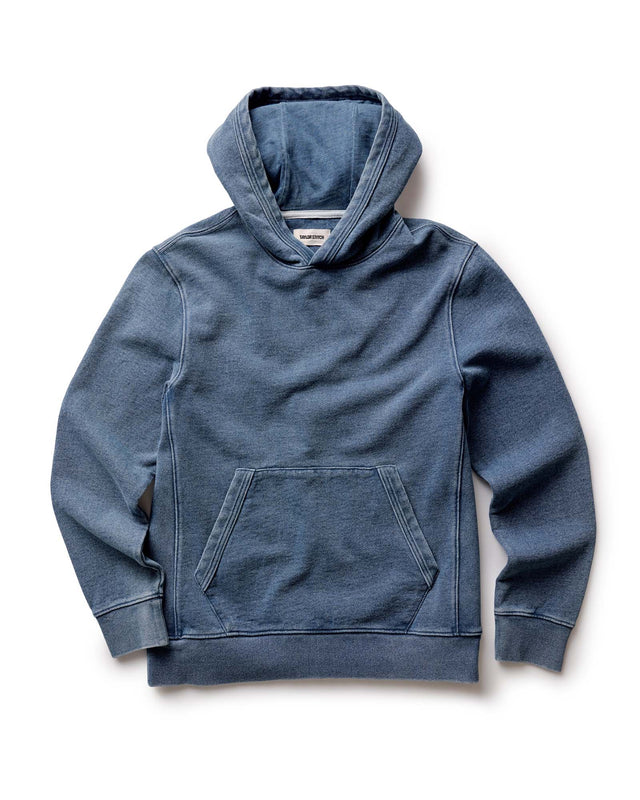 The Sunset Hoodie in Washed Indigo Terry