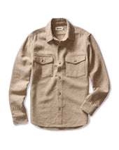The Point Shirt In Heather Oat Linen Tweed