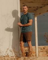 The Camp Short In Aged Penny Chipped Canvas