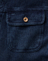 The Long Haul Jacket in Rinsed Indigo Waffle