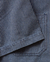 The Short Sleeve Utility Shirt in Roped Indigo