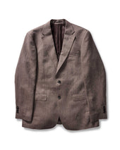 The Stevens Sportcoat In Coffee Linen Herringbone