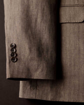 The Stevens Sportcoat In Coffee Linen Herringbone