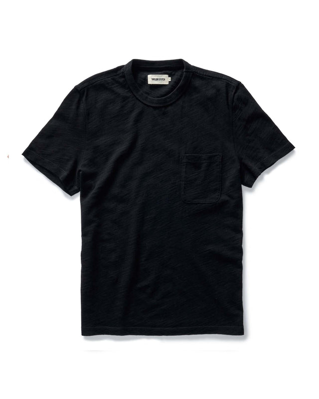The Slub Tee in Black Indigo