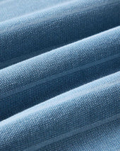 The Pacific Polo in Washed Indigo Pique Stripe
