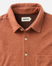 The Short Sleeve California In Heather Driftwood Double Knit