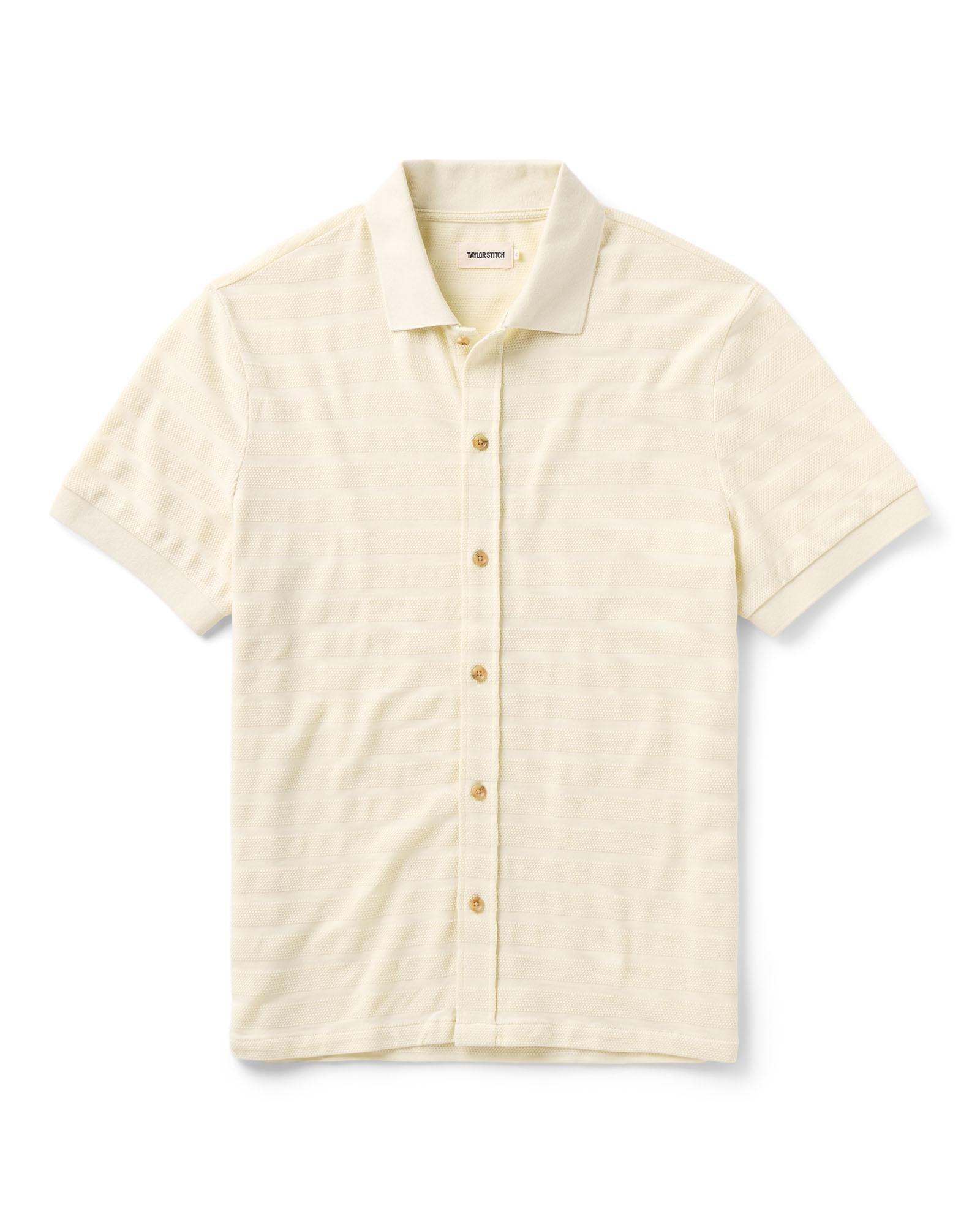 The Bywater Polo In Natural Knit Stripe