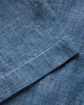 The Short Sleeve Crew Shirt In Washed Chambray