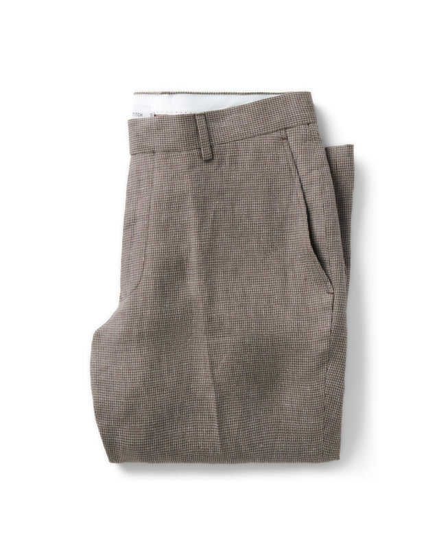 The Stevens Trouser In Morel Micro Check