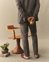 The Stevens Trouser In Morel Micro Check