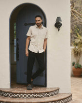 The Short Sleeve California In Heather Oat Double Knit
