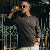 The Organic Cotton Henley In Faded
