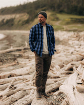 The Division Shirt in Rinsed Indigo Plaid