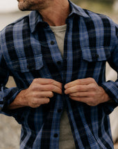 The Division Shirt in Rinsed Indigo Plaid
