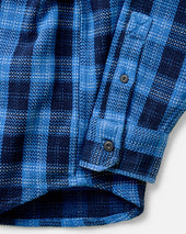 The Division Shirt in Rinsed Indigo Plaid