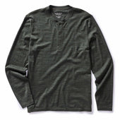 The Merino Henley In Heather Army
