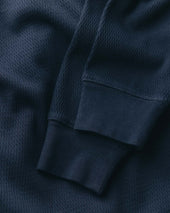 The Organic Cotton Crew in Dark Navy Waffle