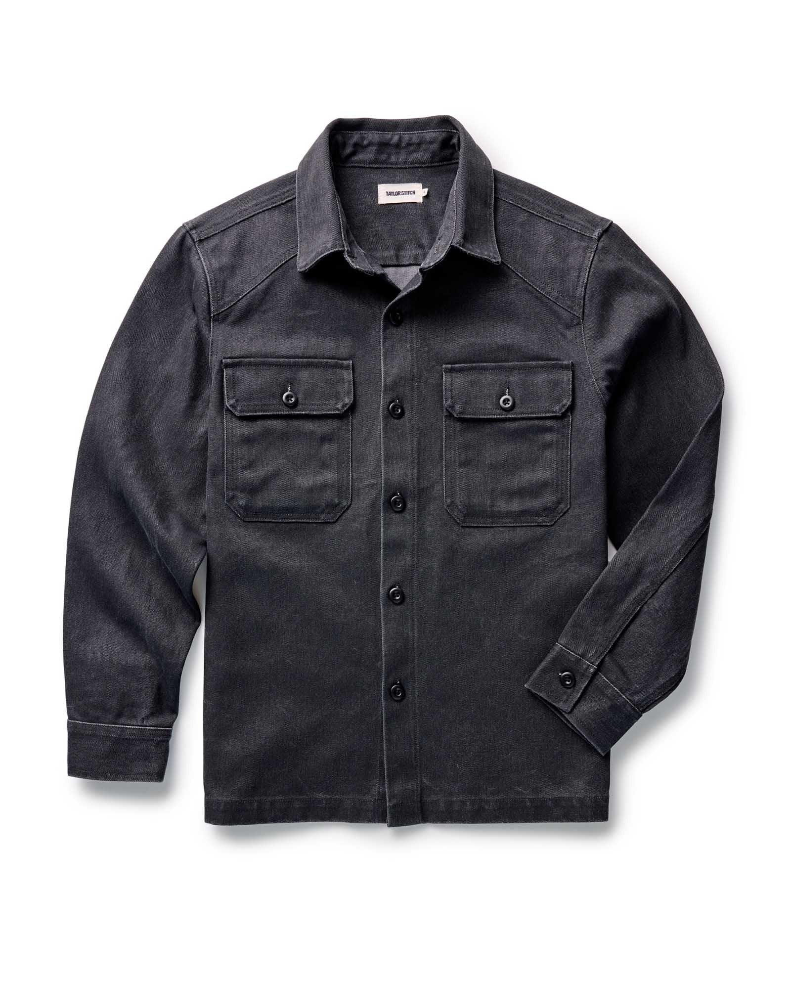 The Shop Shirt In Coal Chipped Canvas