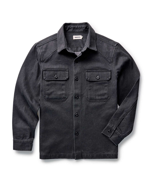 The Shop Shirt In Coal Chipped Canvas