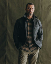 The Shop Shirt In Coal Chipped Canvas