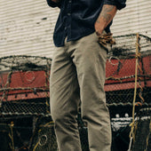 The Slim Foundation Pant In Organic Smoked