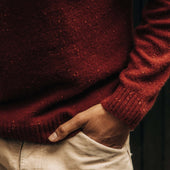 The Lodge Sweater In Bonfire Donegal