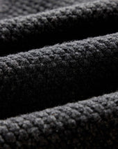 The Fisherman Shawl Cardigan In Heather Coal Merino