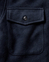 The Maritime Shirt Jacket In Moleskin Twill