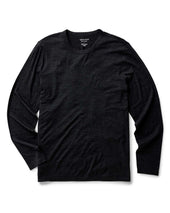 The Merino Long Sleeve Tee in Heather Black