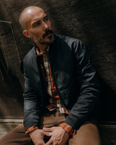 The Insulated Bomber Jacket In Dry Wax