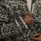 The Seawall Hand Knit Sweater In Coal