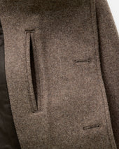 The Mariner Coat In Sable Melton Wool