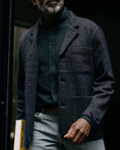 The Evans Blazer In Birdseye Wool
