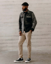 The Patchwork Overshirt In Ash Tweed