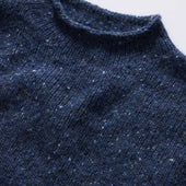 The Seafarer Sweater In Atlantic Blue Donegal