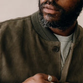The Bomber Jacket In Army Suede
