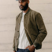 The Bomber Jacket In Army Suede