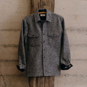 The Connor Overshirt In Heather Ash Boucle