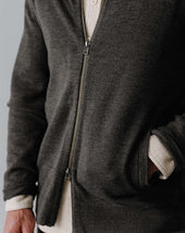 The Portola Bomber In Heather Loden Merino