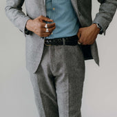 The Stevens Trouser In Herringbone Wool