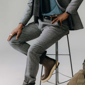 The Stevens Trouser In Herringbone Wool