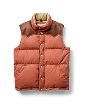 The Down Vest In Red Waxed Ripstop