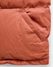 The Down Vest In Red Waxed Ripstop
