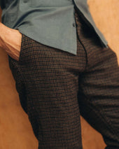 The Carmel Pant in Timber Guncheck Italian Wool