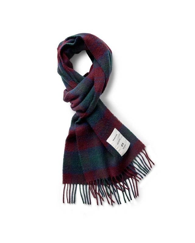 The Fireside Scarf In Currant Plaid