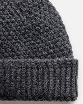 The Fisherman Beanie In Heather Coal