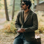 The Gibson Jacket In Herringbone Wool